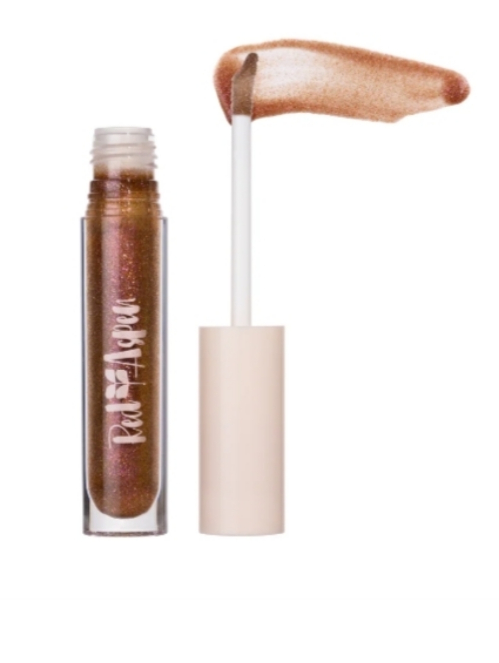 Red Aspen Shimmery Bronze Lip Gloss - Luminous Brown Tint Cocoa Rose